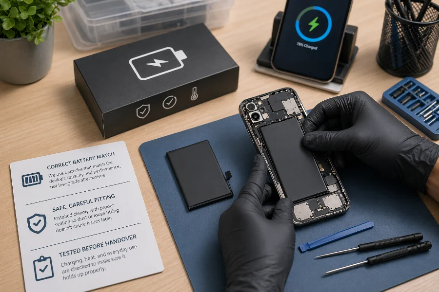 trusted and affordable battery replacement shop fareham by fone world